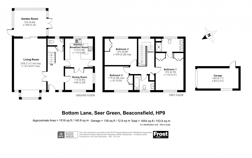 Floorplan for Seer Green, Buckinghamshire, HP9