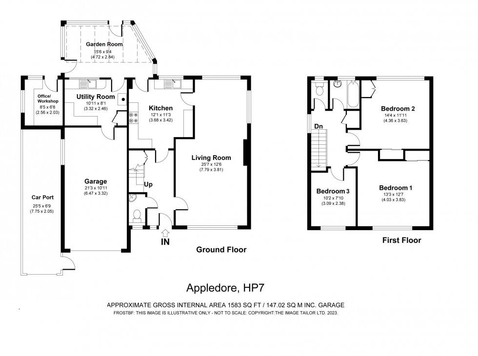 Floorplan for Winchmore Hill, Buckinghamshire, HP7
