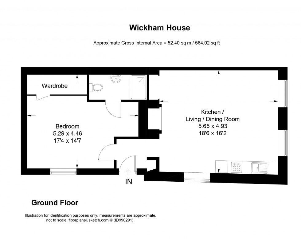 Floorplan for High Wycombe, Buckinghamshire, HP12