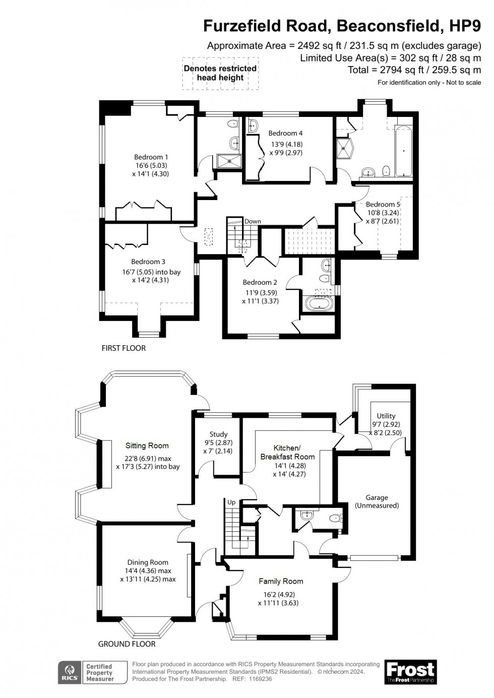 Floorplan for Beaconsfield, Buckinghamshire, HP9