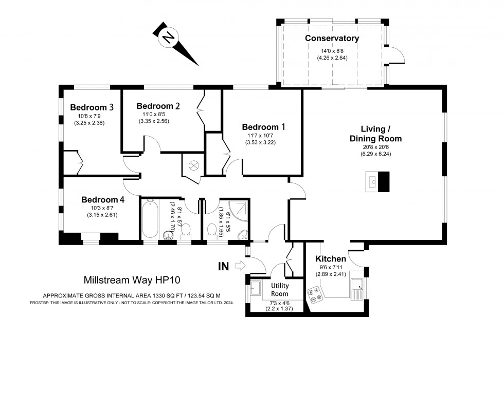 Floorplan for Wooburn Moor, Wooburn Green, HP10