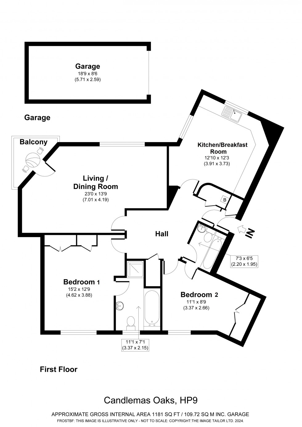 Floorplan for Beaconsfield, Buckinghamshire, HP9