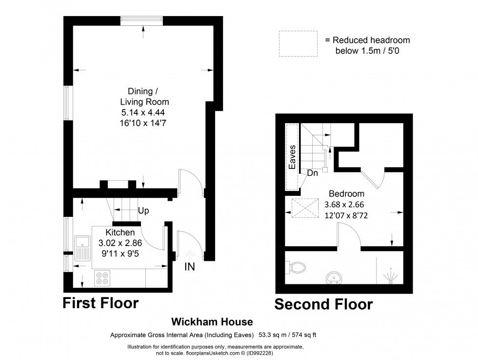 Floorplan for High Wycombe, Buckinghamshire, HP12