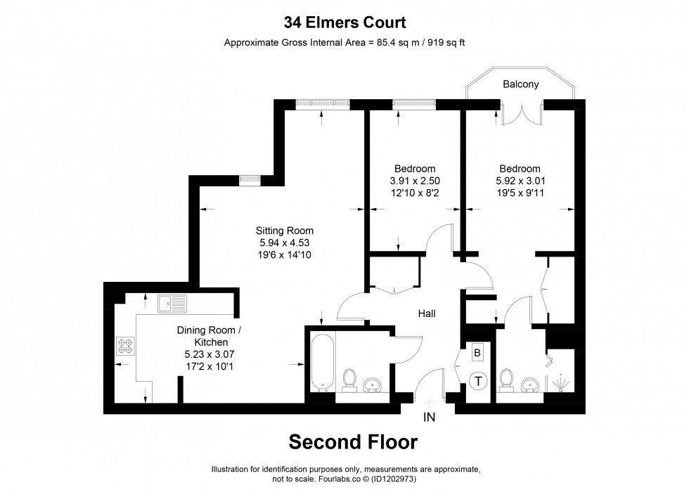 Floorplan for Beaconsfield, Buckinghamshire, HP9