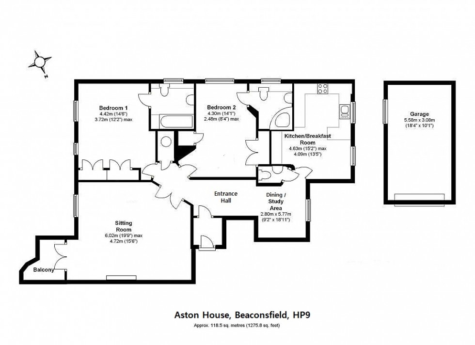 Floorplan for Knotty Green, Beaconsfield, HP9