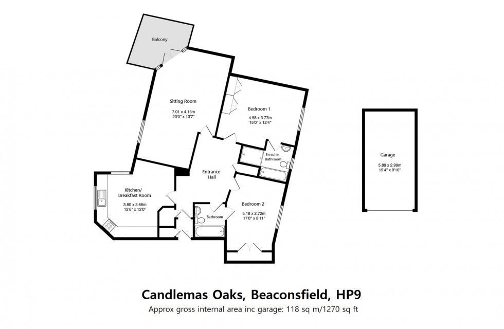 Floorplan for Beaconsfield, Buckinghamshire, HP9