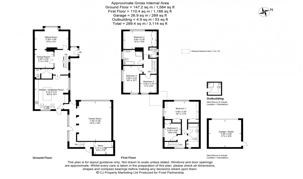 Floorplan for Farnham Royal, Farnham Royal, SL2
