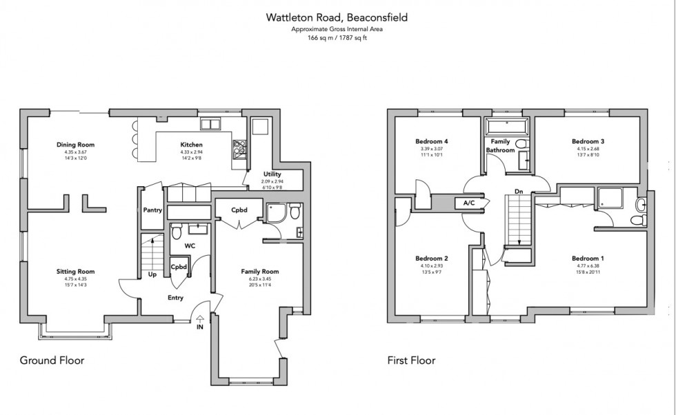 Floorplan for Beaconsfield, Buckinghamshire, HP9