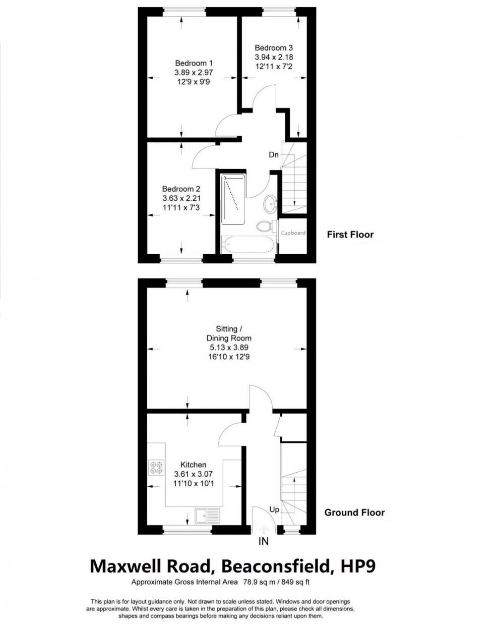 Floorplan for Beaconsfield, Buckinghamshire, HP9