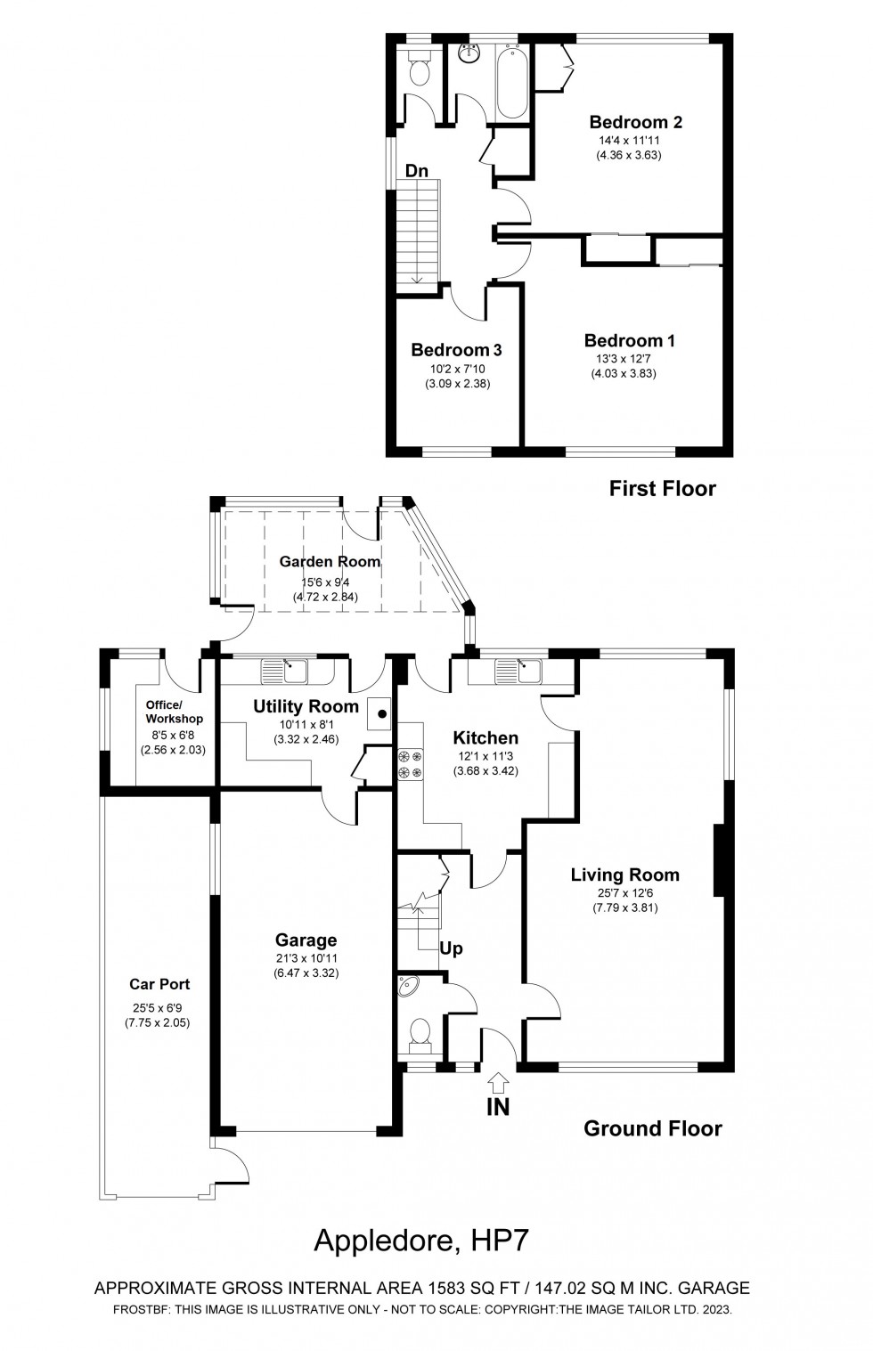 Floorplan for Winchmore Hill, Buckinghamshire, HP7