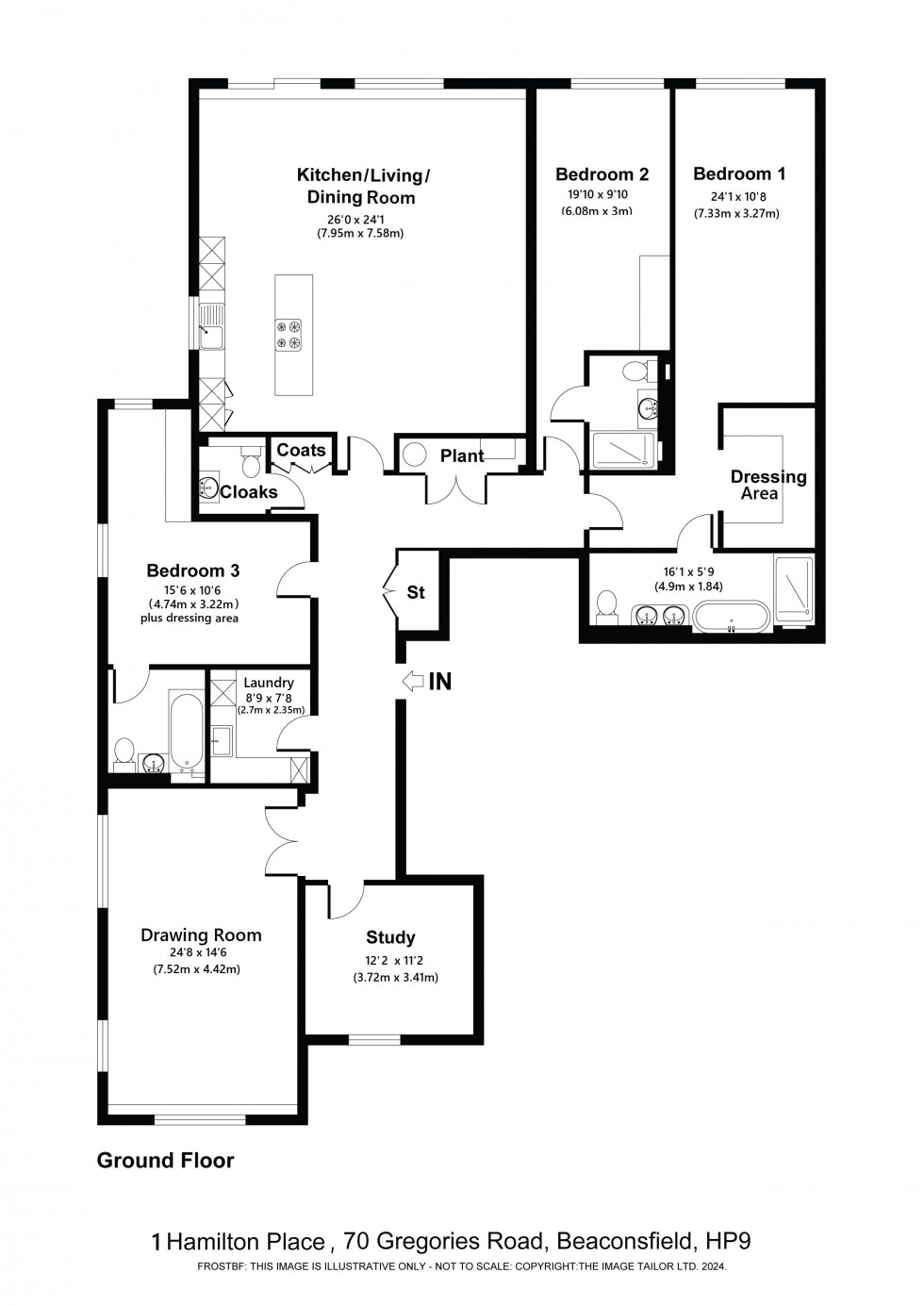 Floorplan for Beaconsfield, Buckinghamshire, HP9