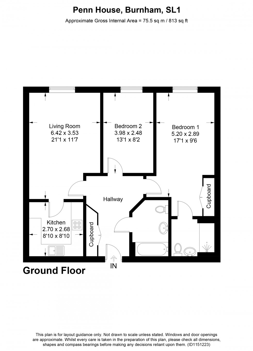 Floorplan for Burnham, Burnham, SL1