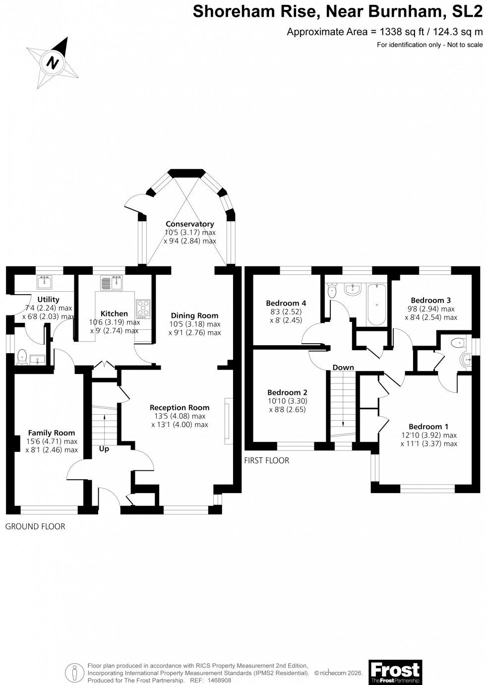 Floorplan for Near Burnham, Slough, Buckinghamshire, SL2