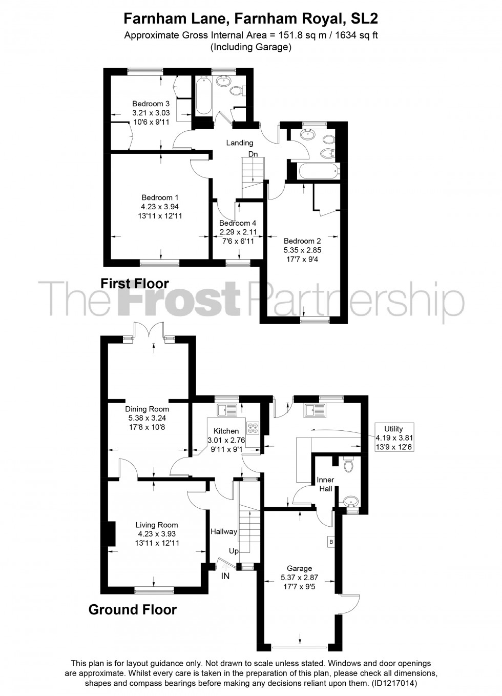 Floorplan for Farnham Royal, Farnham Royal, SL2