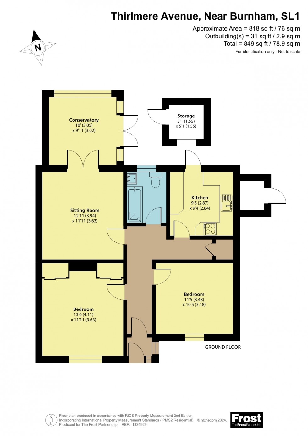 Floorplan for Near Burnham, Berkshire, SL1