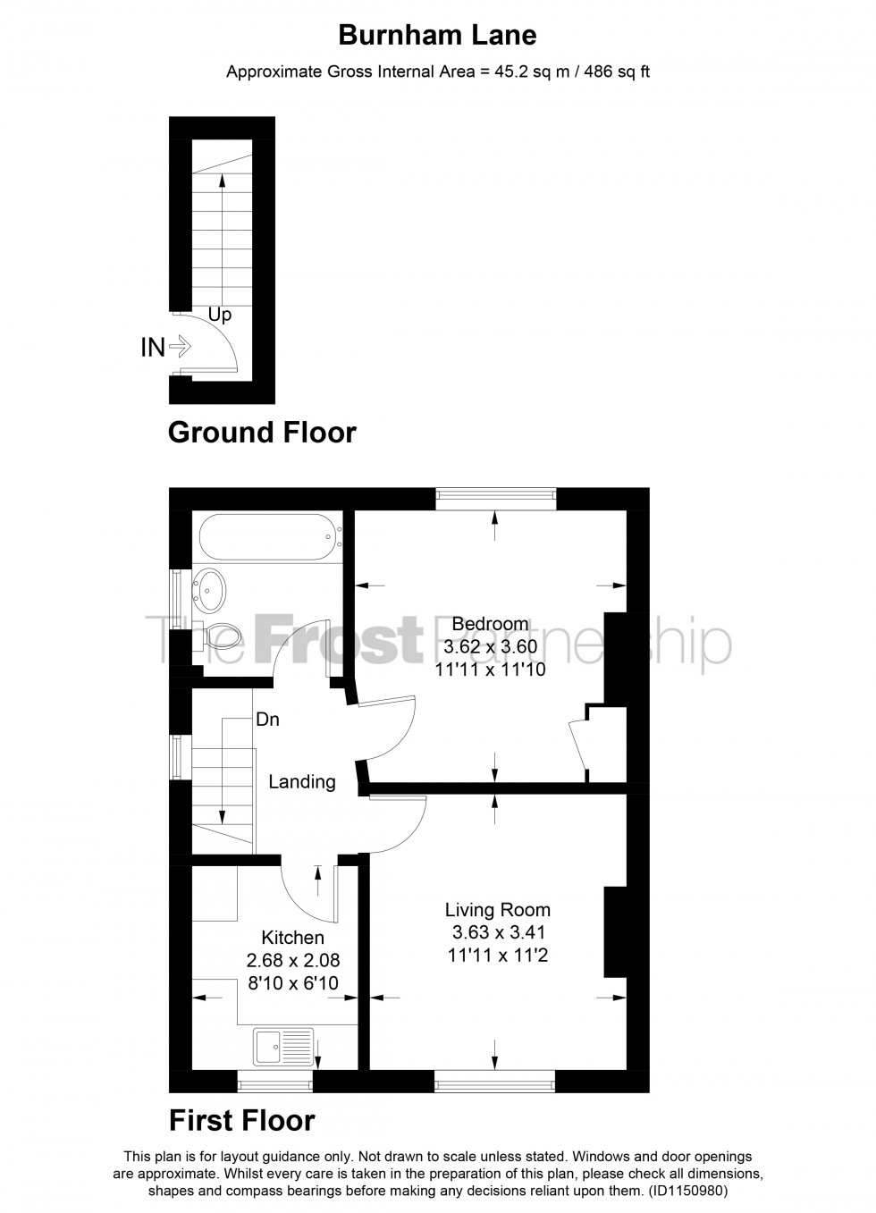 Floorplan for Near Burnham, Berkshire, SL1
