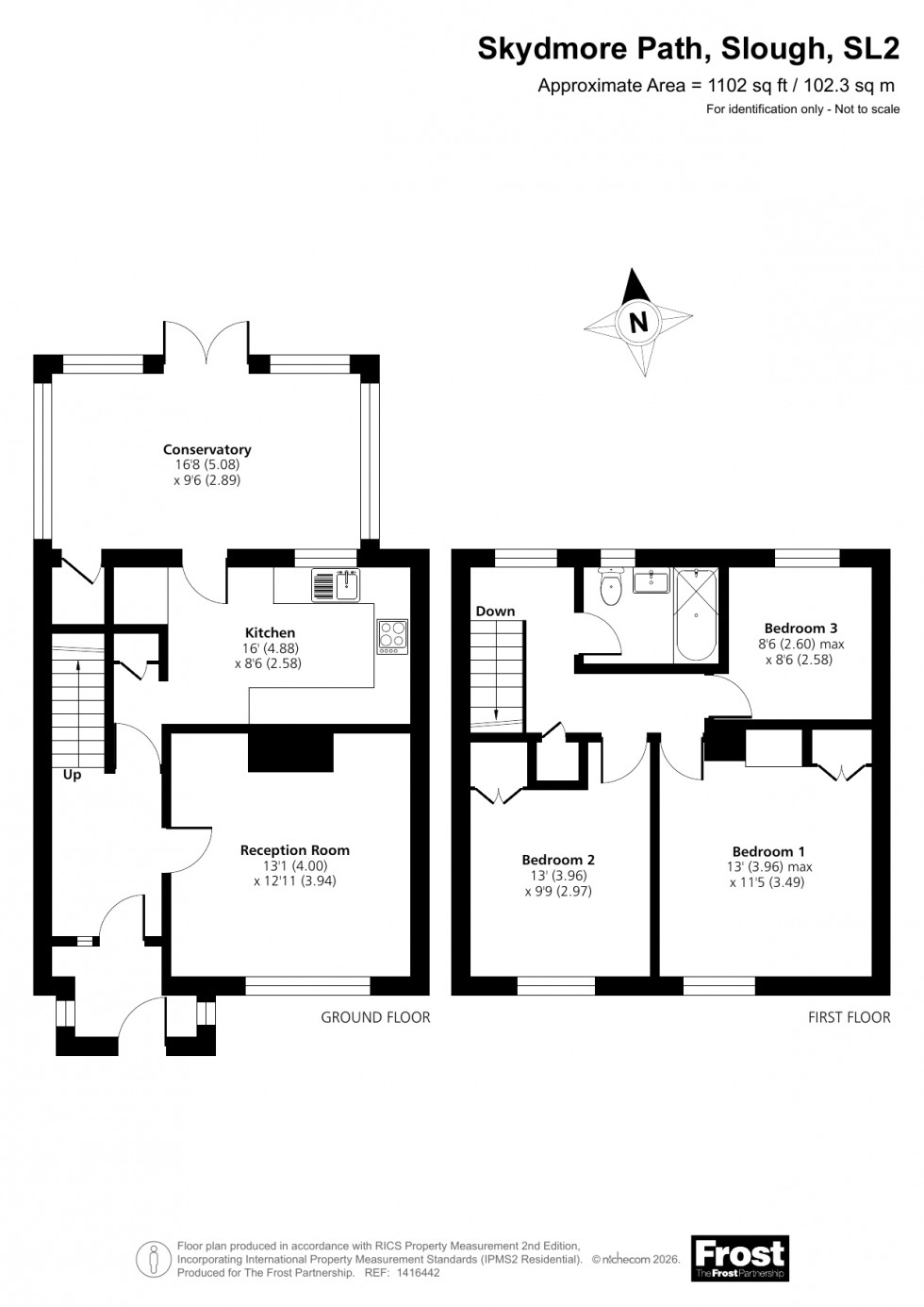 Floorplan for Slough, Berkshire, SL2