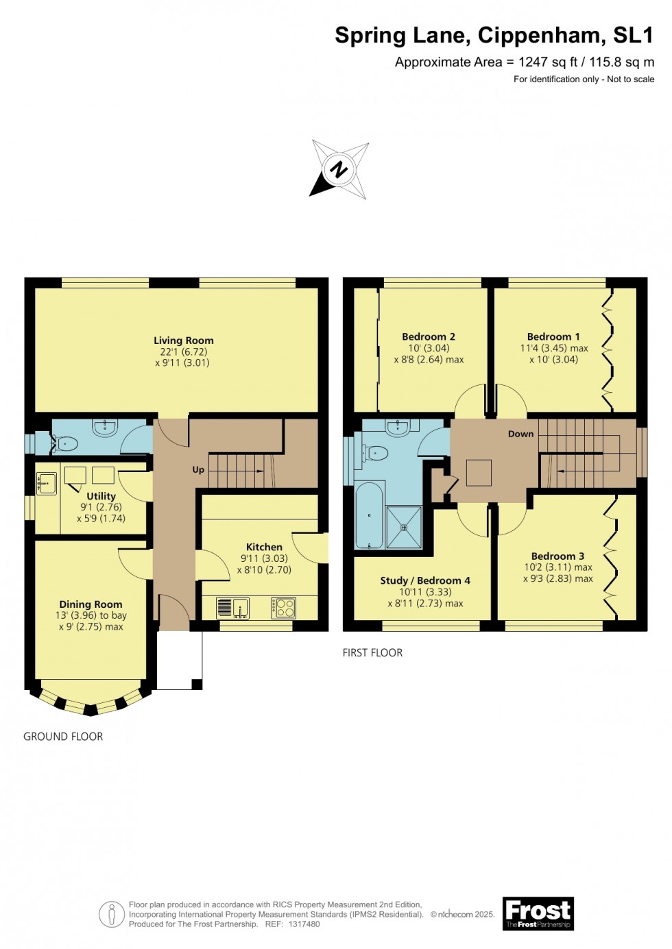 Floorplan for Cippenham, Berkshire, SL1