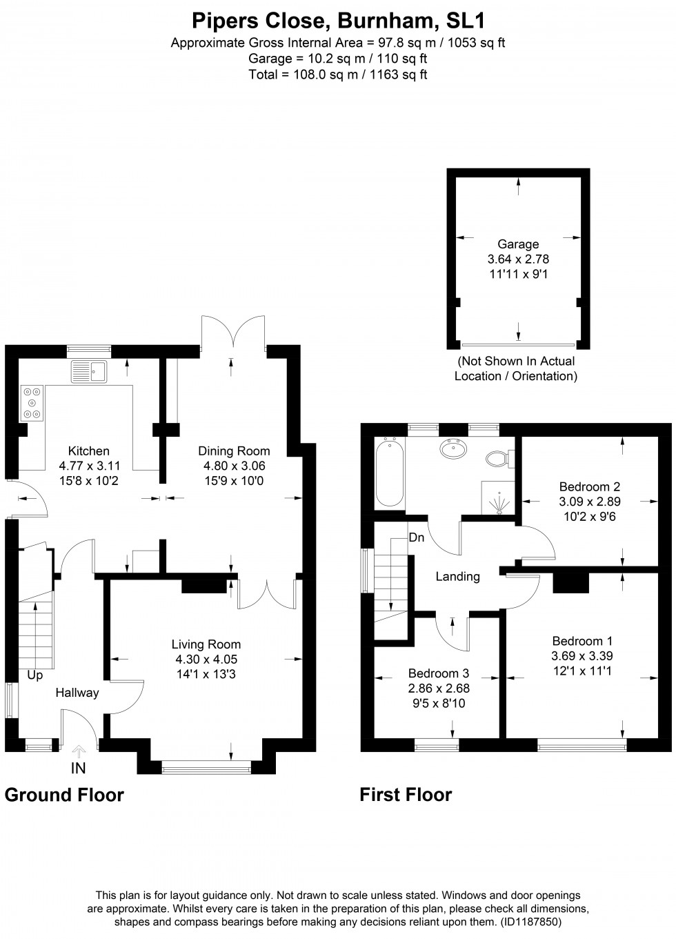 Floorplan for Burnham, Burnham, SL1