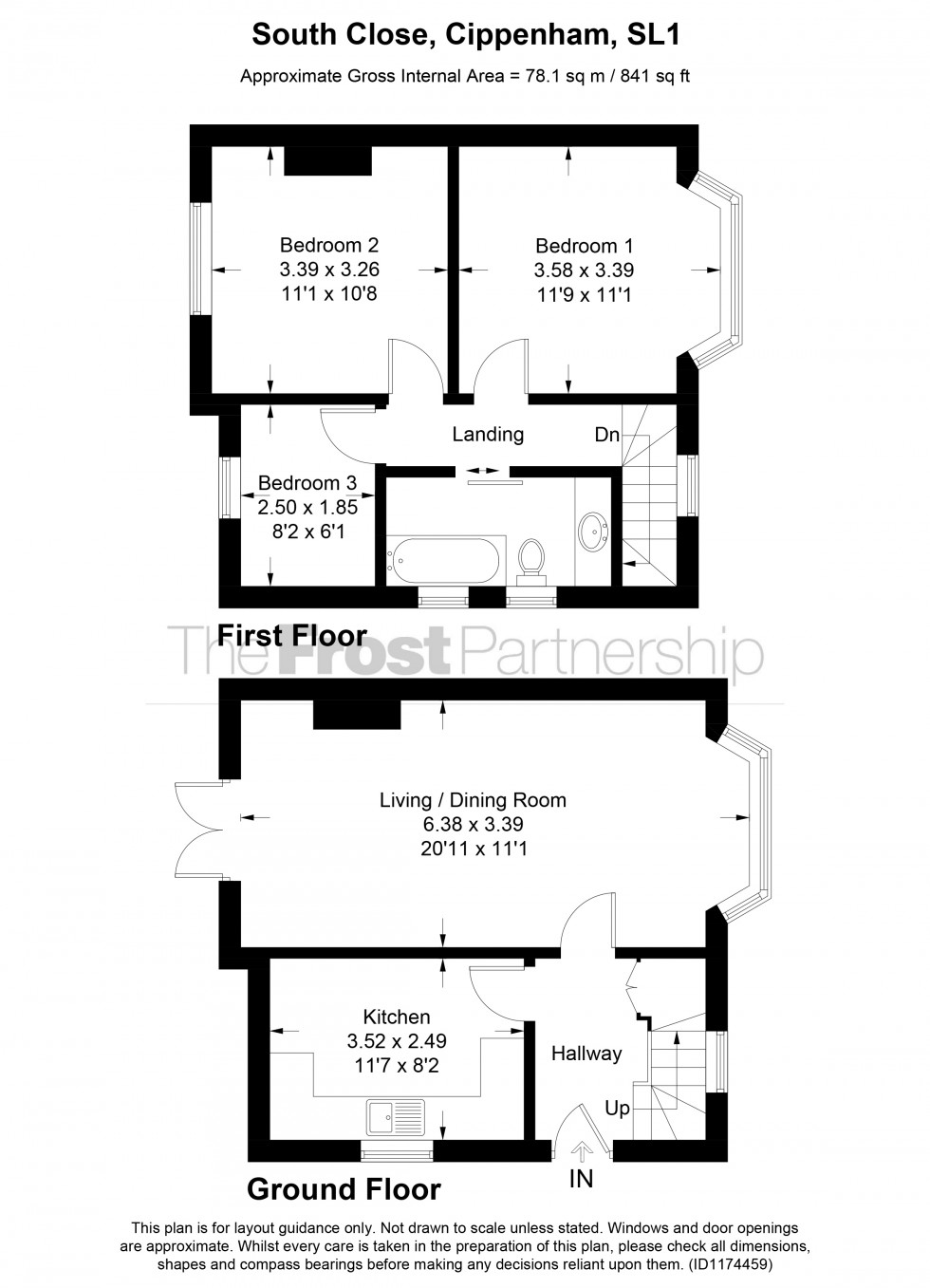 Floorplan for Cippenham, Berkshire, SL1