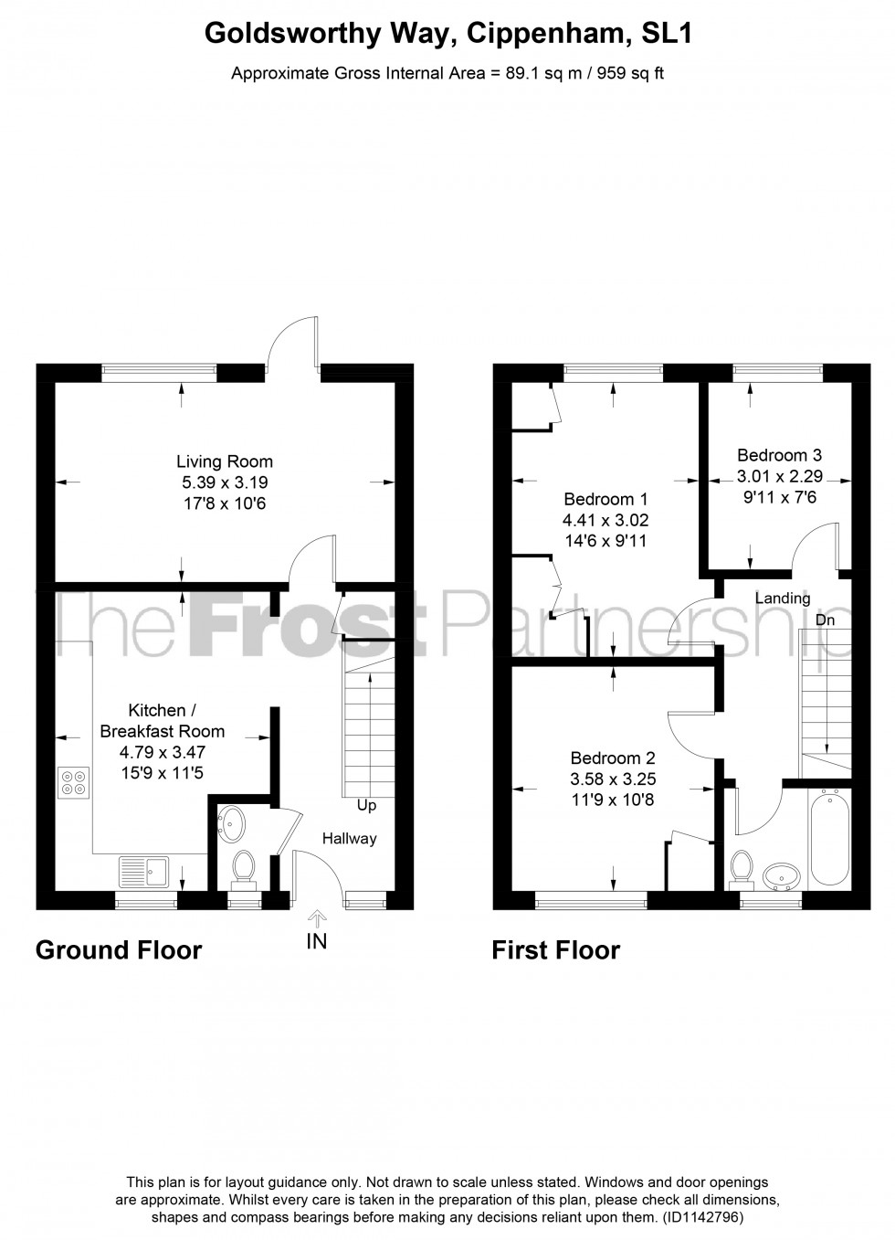 Floorplan for Cippenham, Berkshire, SL1