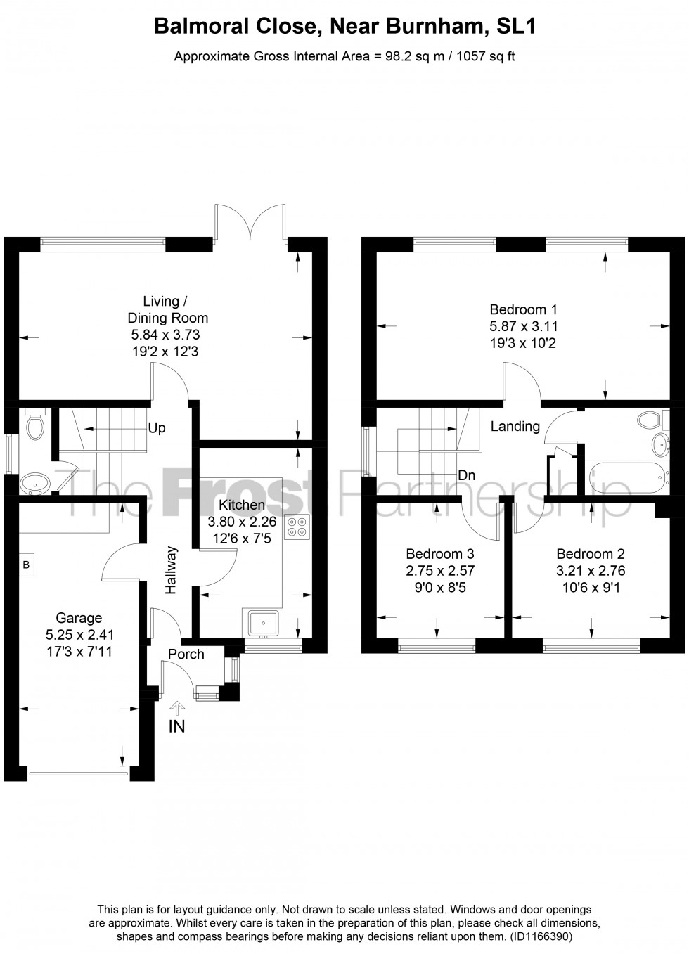 Floorplan for Near Burnham, Berkshire, SL1
