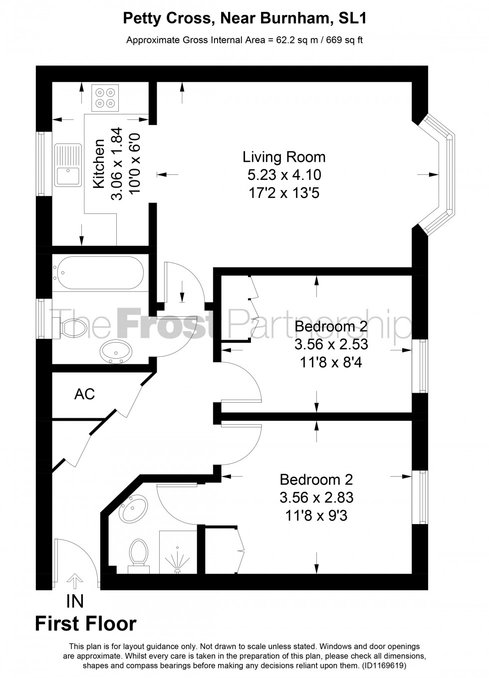Floorplan for Near Burnham, Berkshire, SL1