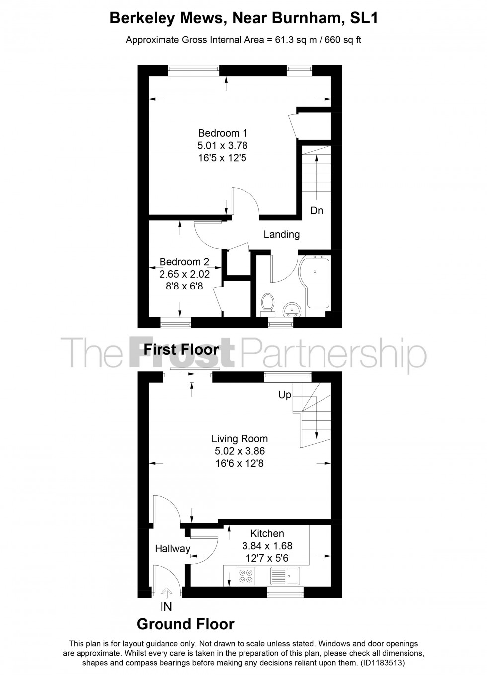 Floorplan for Near Burnham, Berkshire, SL1