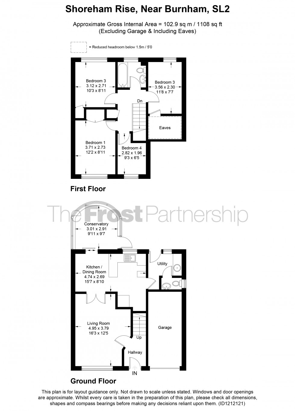 Floorplan for Burnham, Buckinghamshire, SL2
