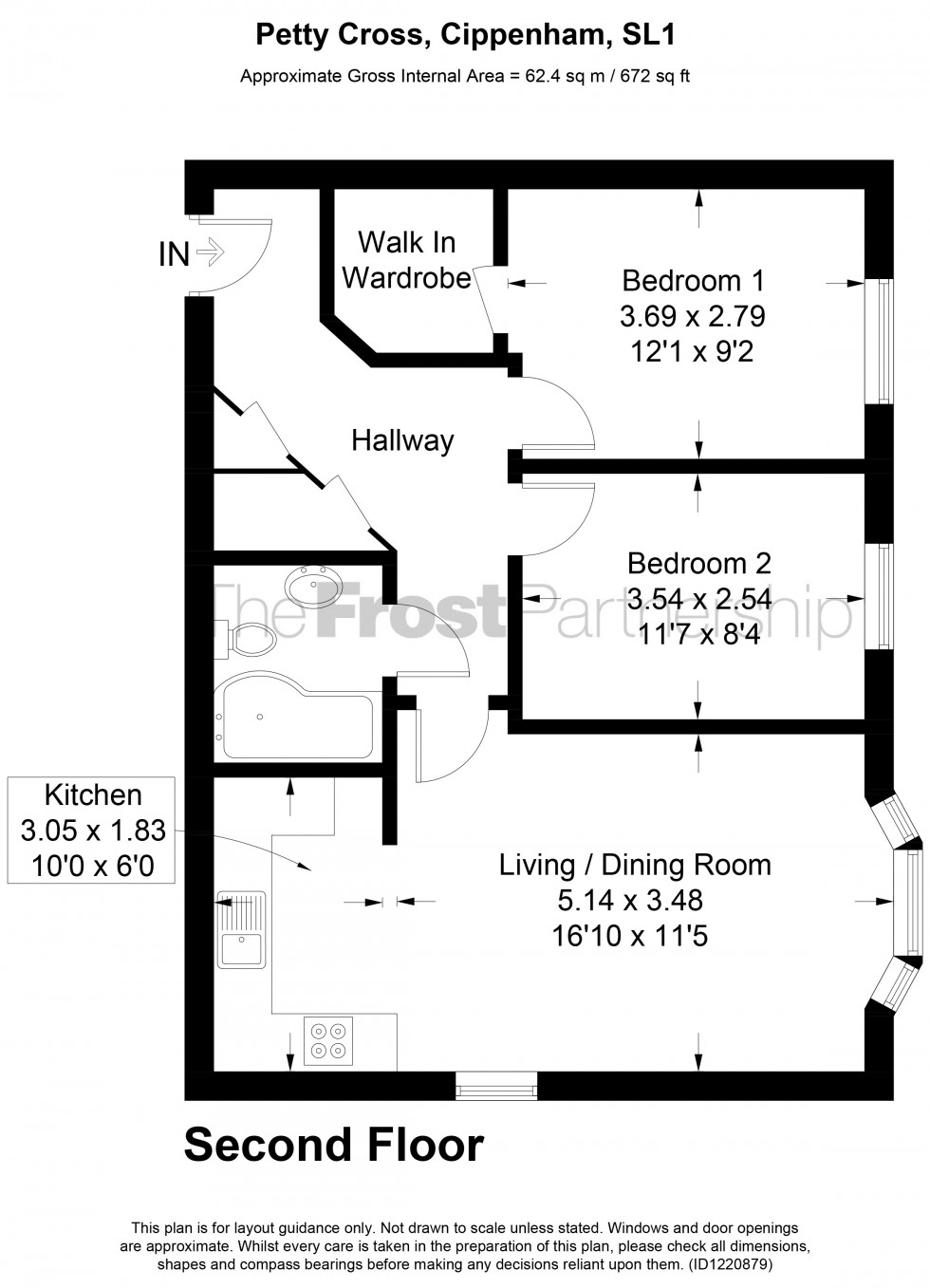 Floorplan for Cippenham, Berkshire, SL1