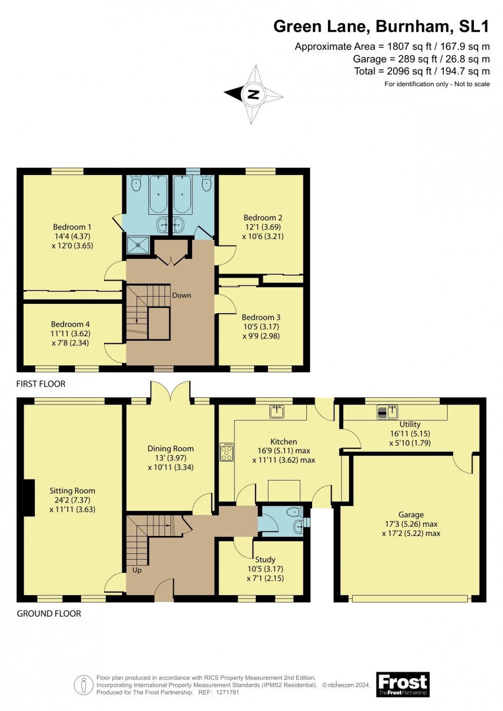 Floorplan for Burnham, Buckinghamshire, SL1