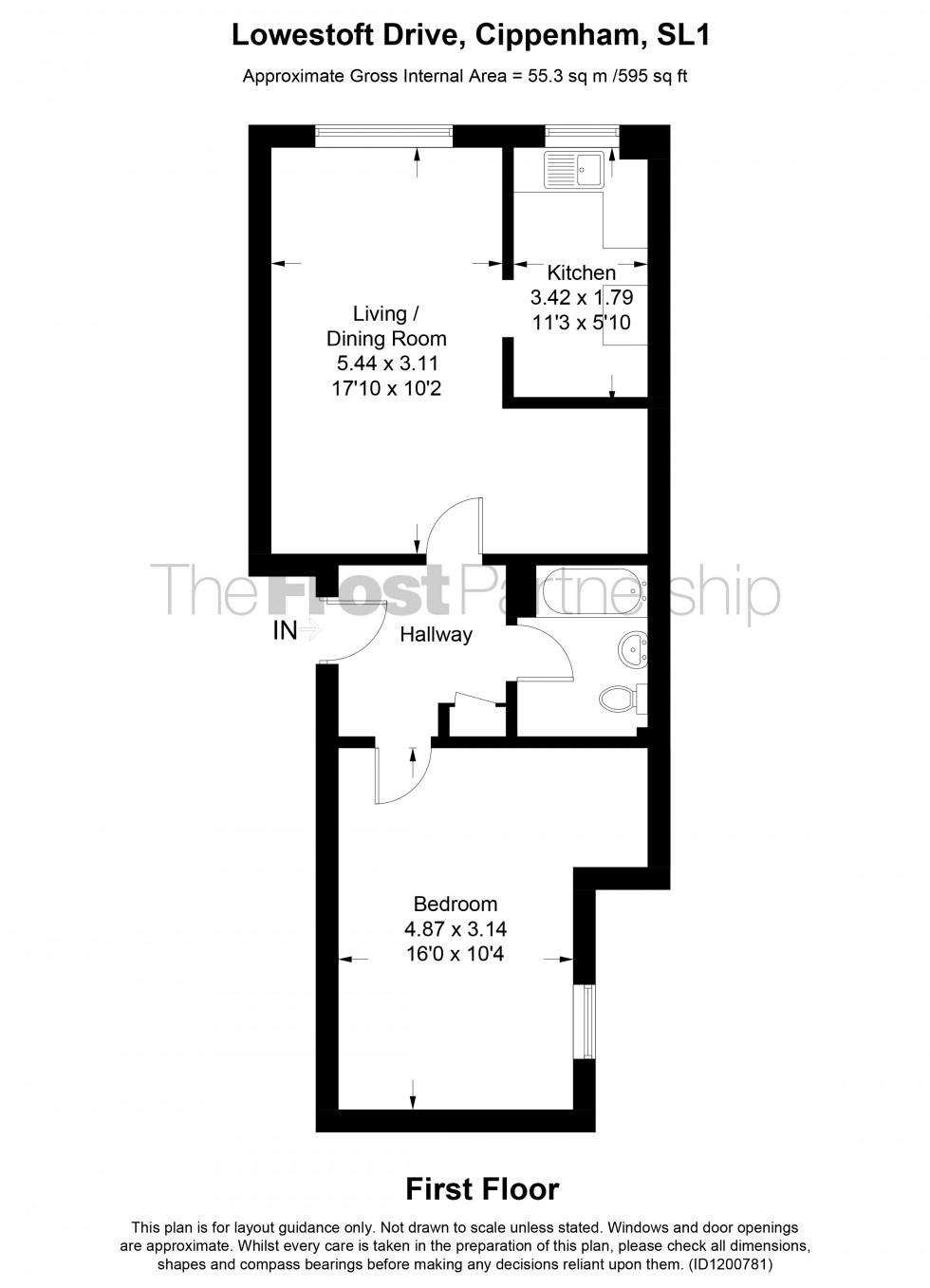 Floorplan for Cippenham, Berkshire, SL1