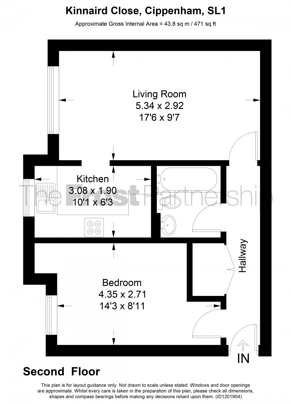 Floorplan for Cippenham, Berkshire, SL1