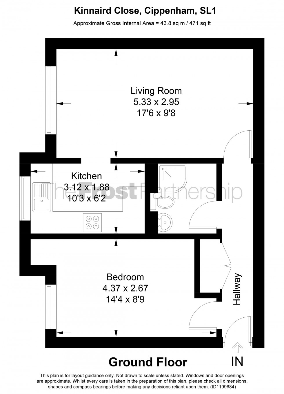 Floorplan for Cippenham, Berkshire, SL1