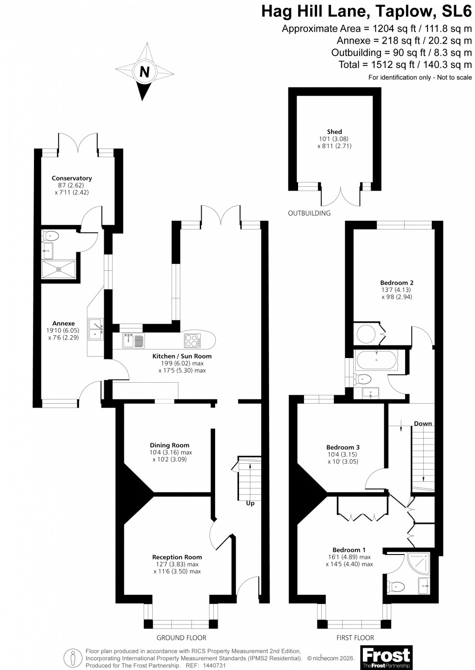 Floorplan for Taplow, Berkshire, SL6