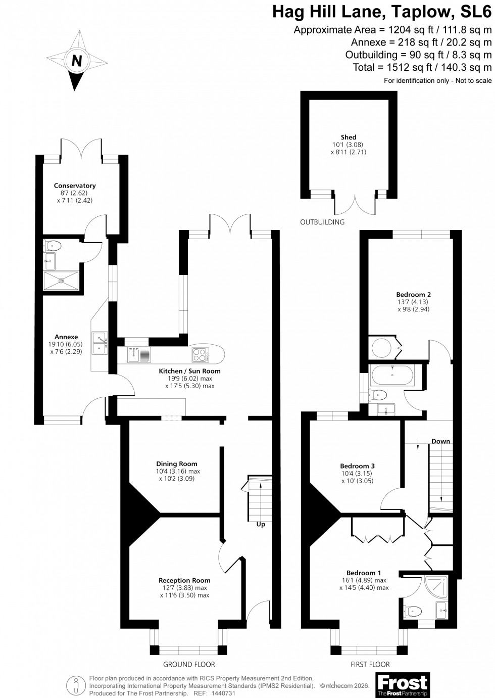 Floorplan for Taplow, Berkshire, SL6