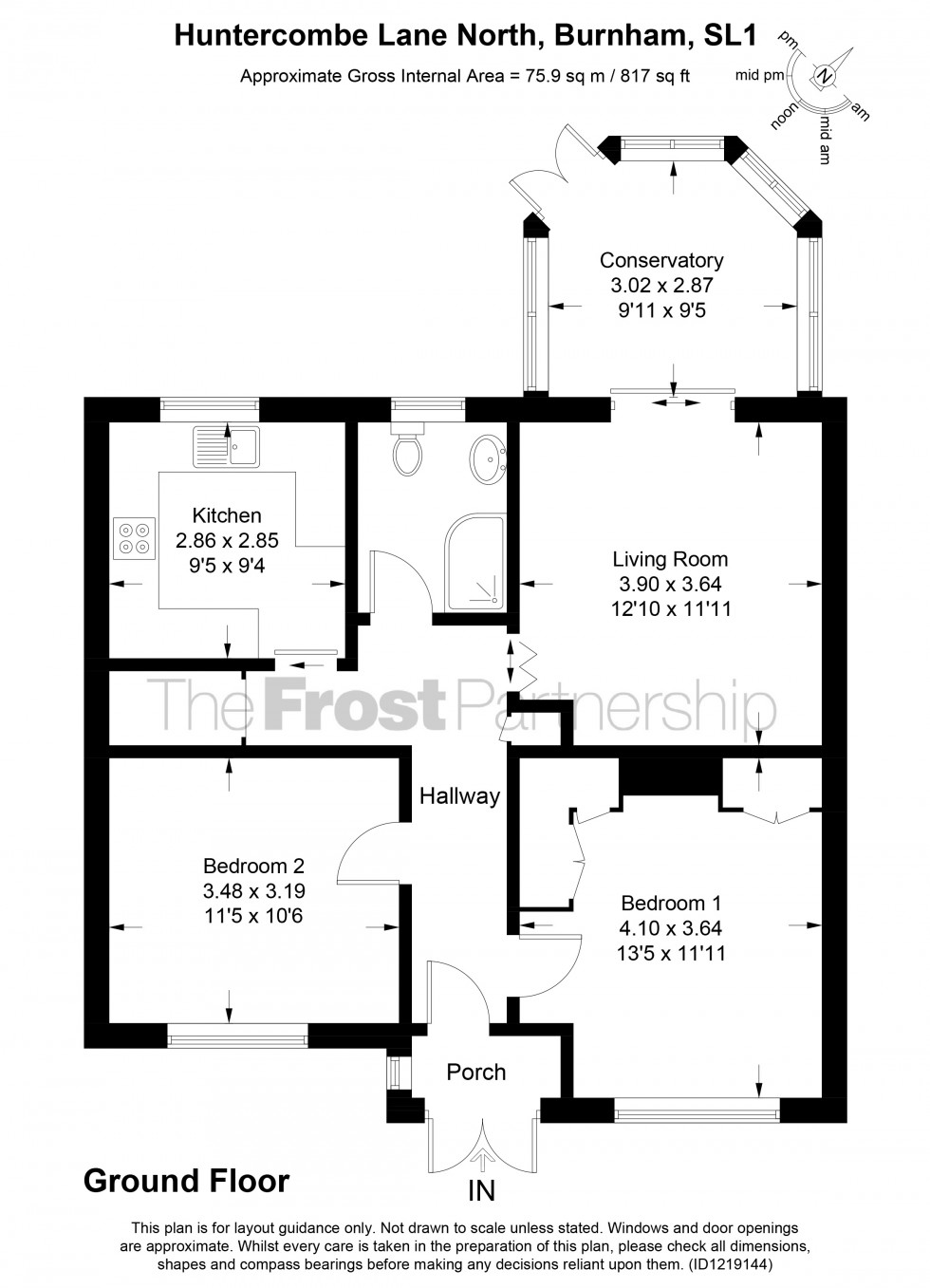 Floorplan for Burnham, Berkshire, SL1