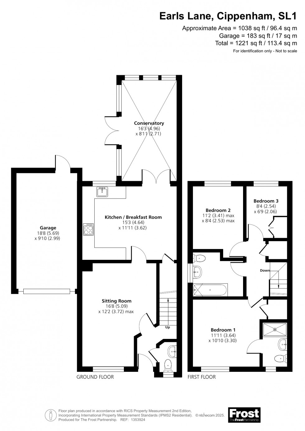 Floorplan for Cippenham, Berkshire, SL1