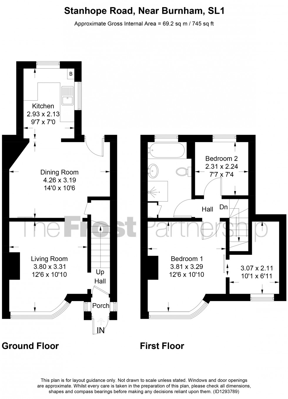 Floorplan for Near Burnham, Berkshire, SL1