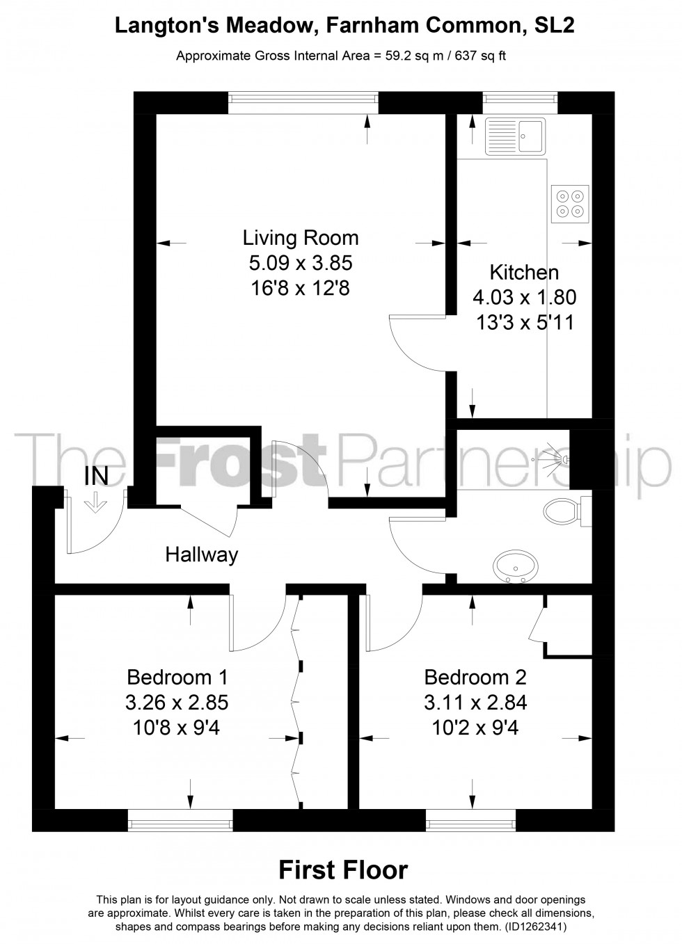 Floorplan for Langtons Meadow, Farnham Common, SL2