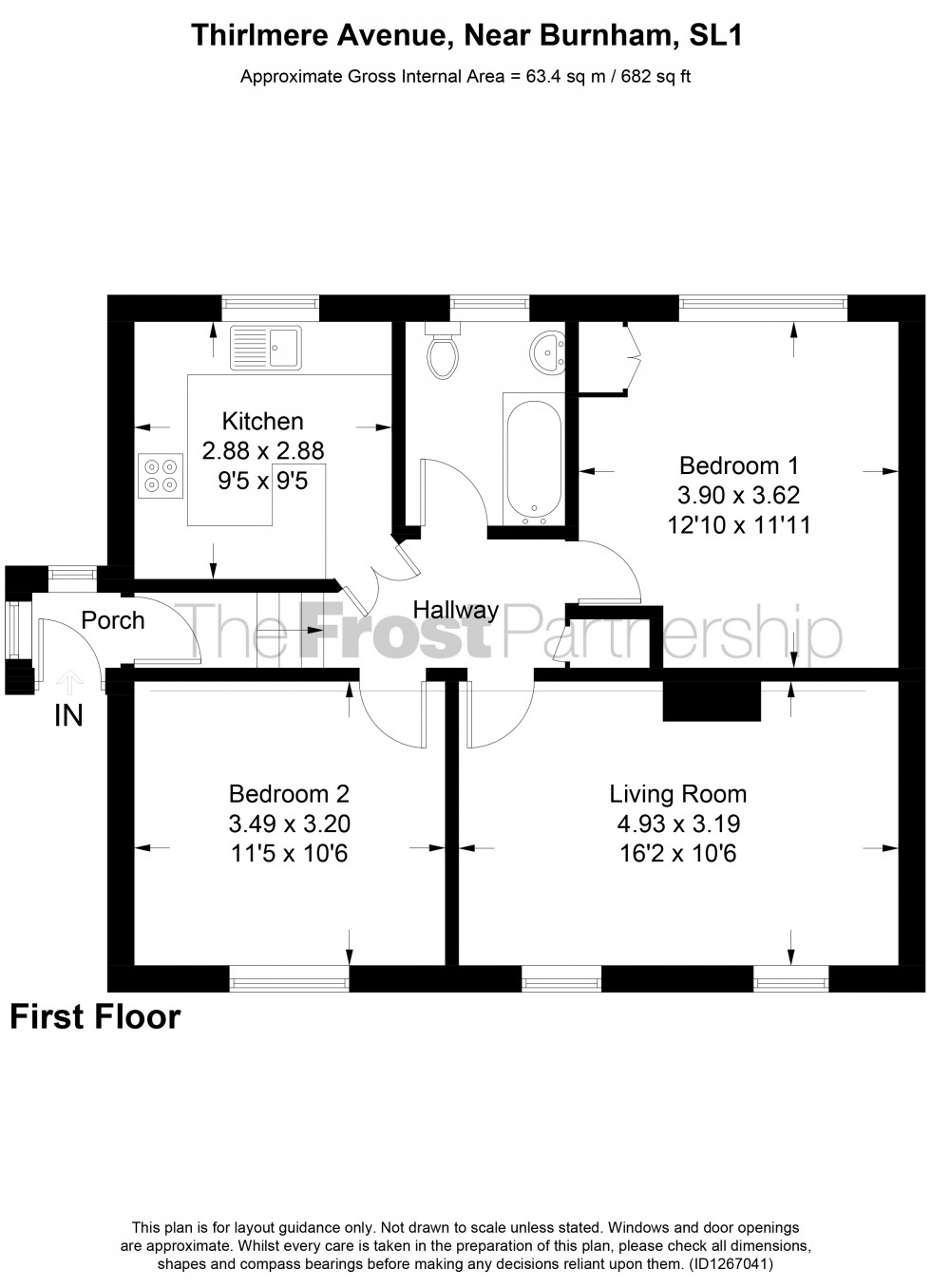 Floorplan for Near Burnham, Berkshire, SL1