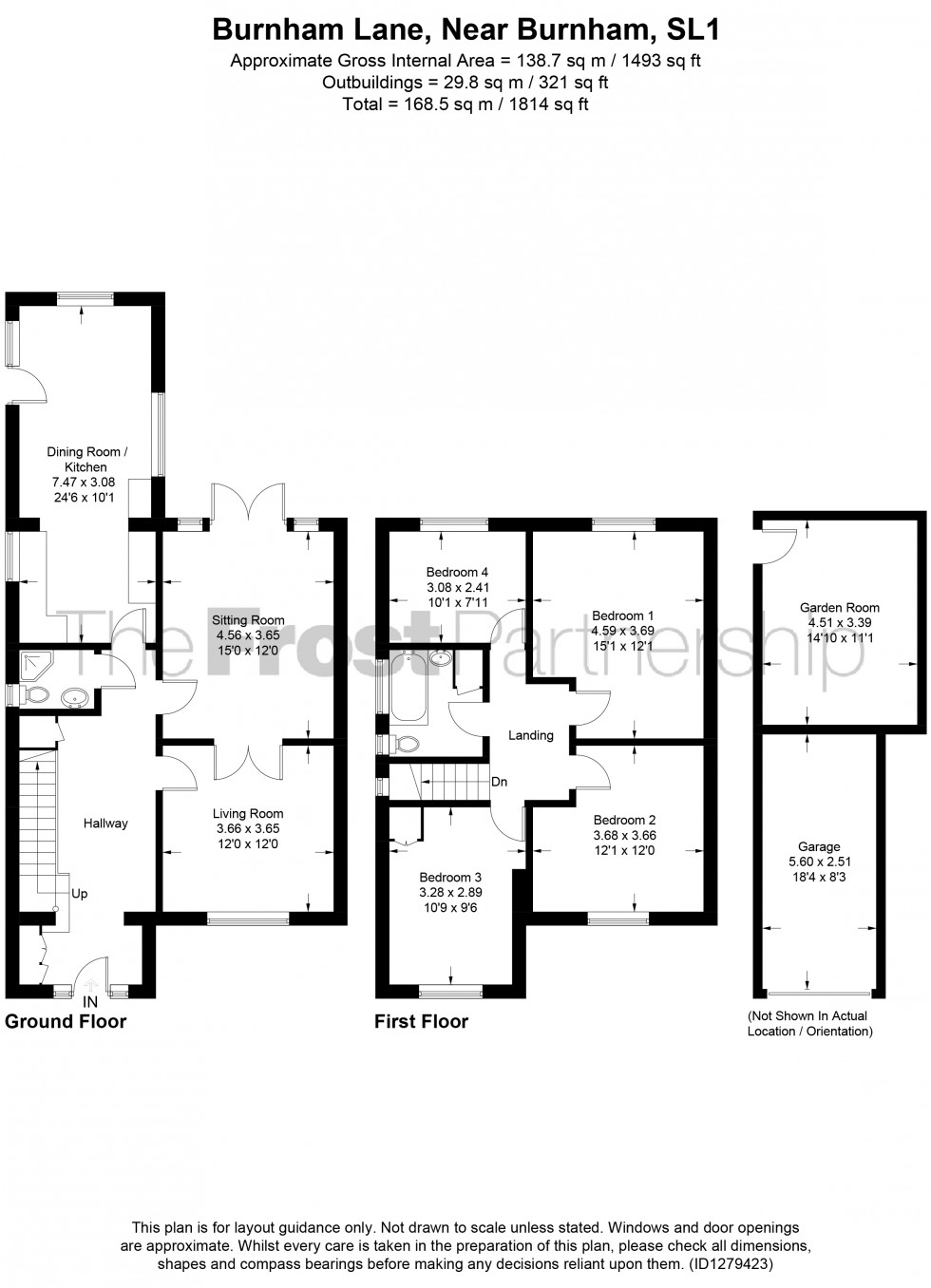 Floorplan for Near Burnham, Berkshire, SL1
