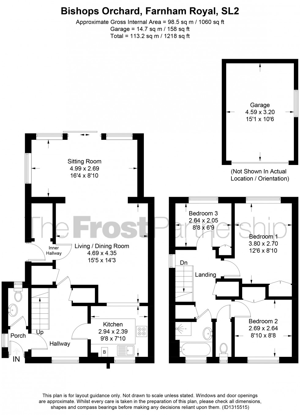 Floorplan for Farnham Royal, Farnham Royal, SL2