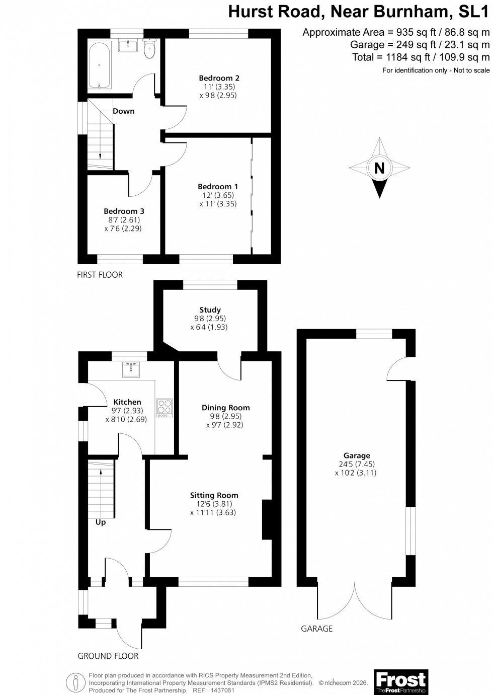 Floorplan for Burnham, Slough, SL1