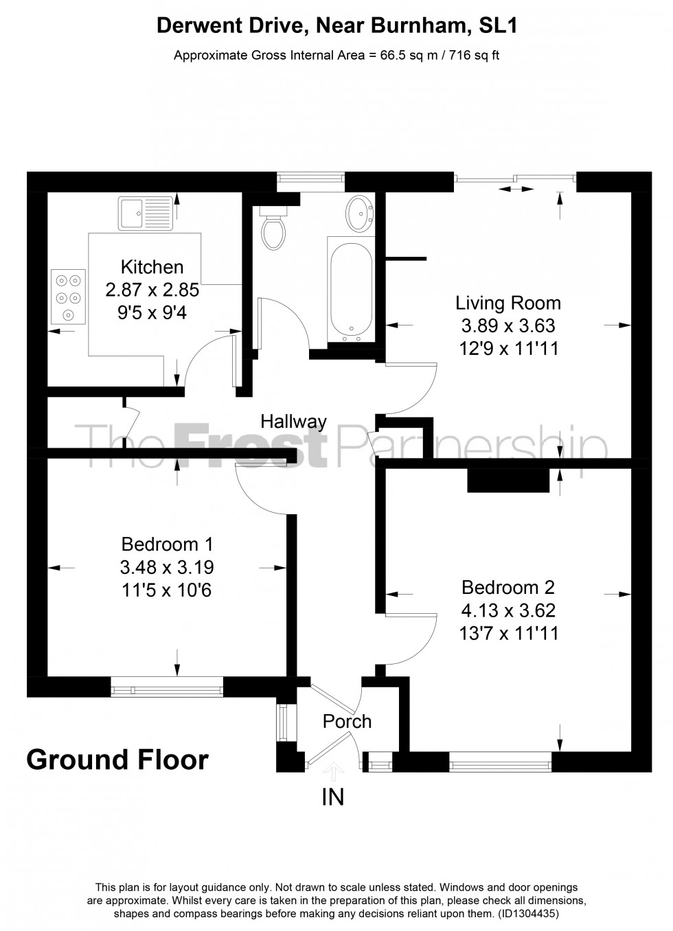 Floorplan for Near Burnham, Berkshire, SL1