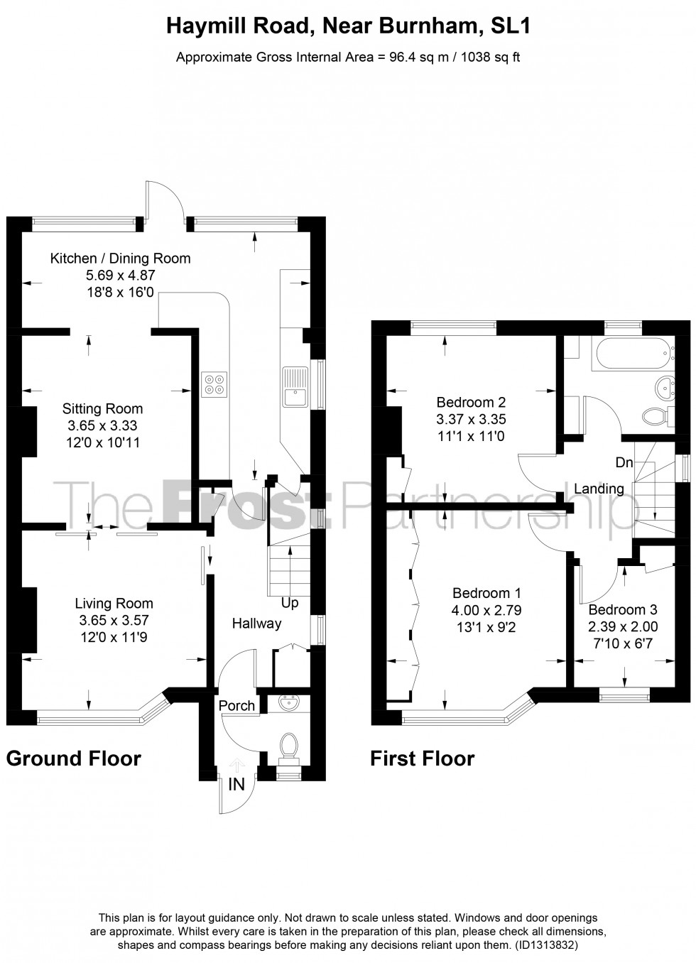 Floorplan for Near Burnham, Berkshire, SL1