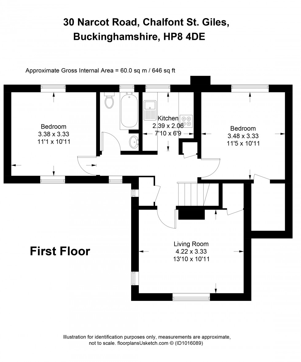 Floorplan for Chalfont St. Giles, Buckinghamshire, HP8