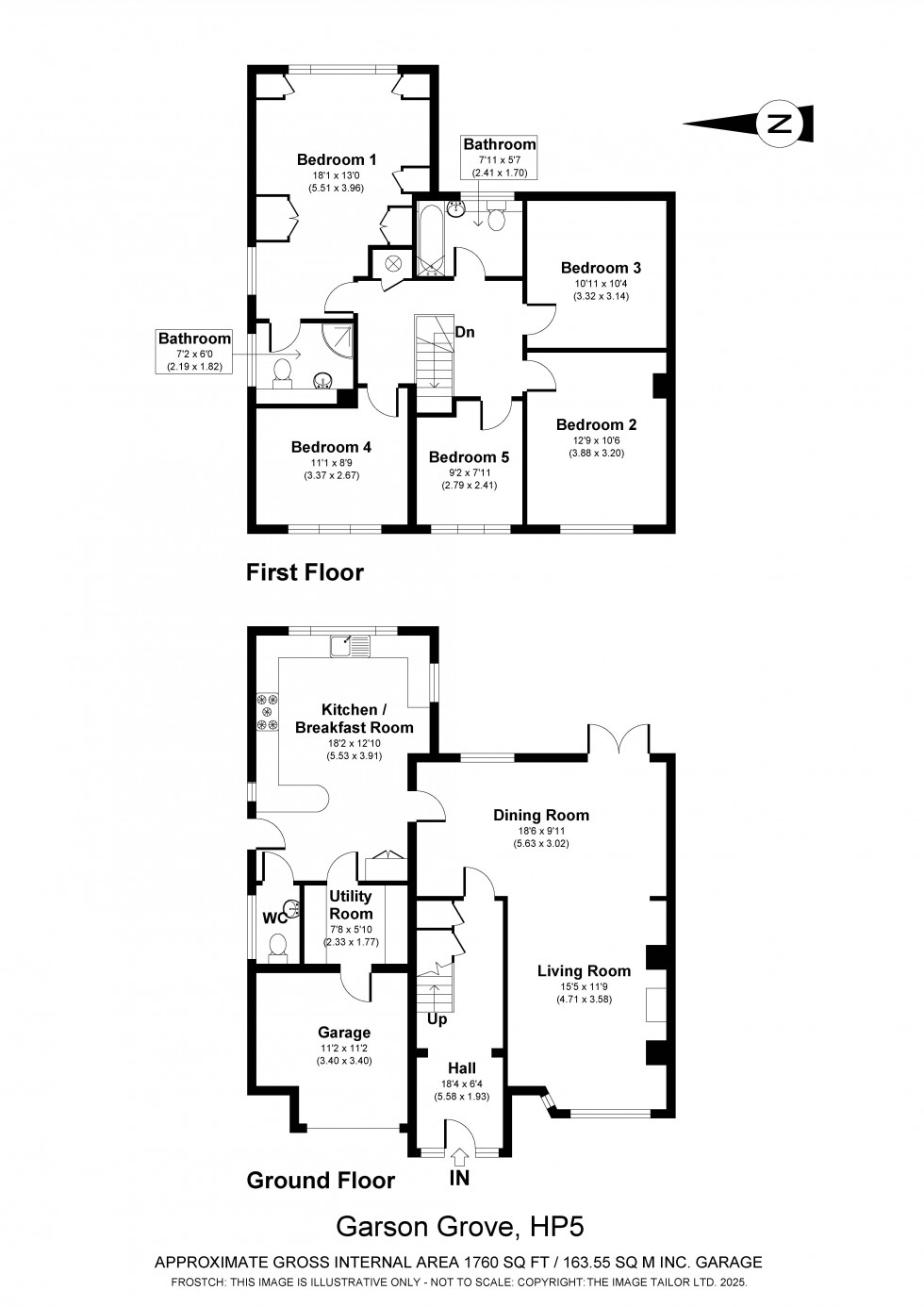 Floorplan for Chesham, Buckinghamshire, HP5
