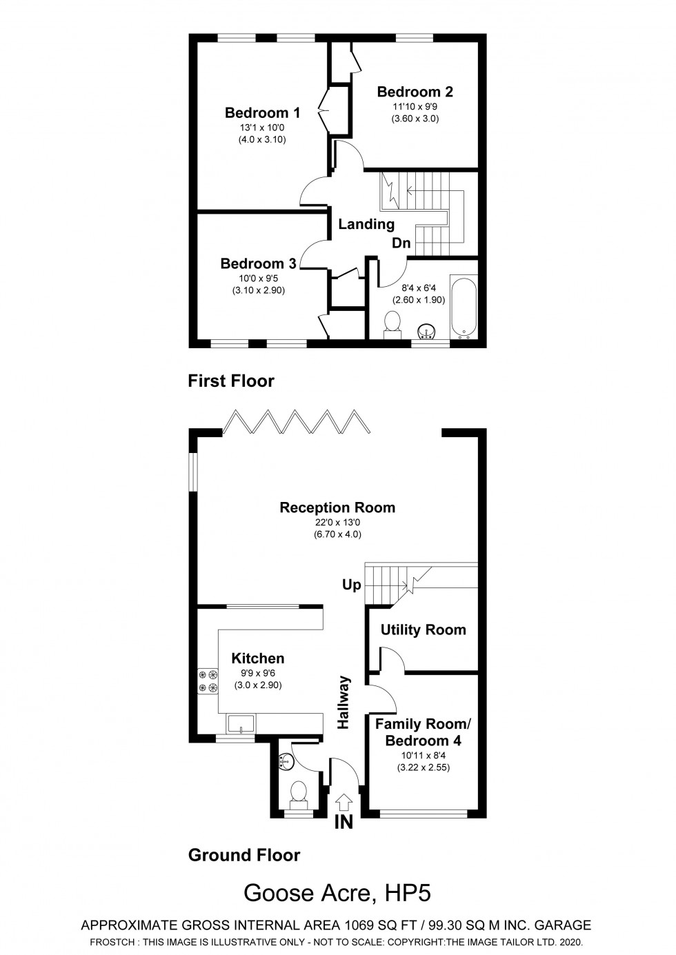 Floorplan for Chesham, Buckinghamshire, HP5