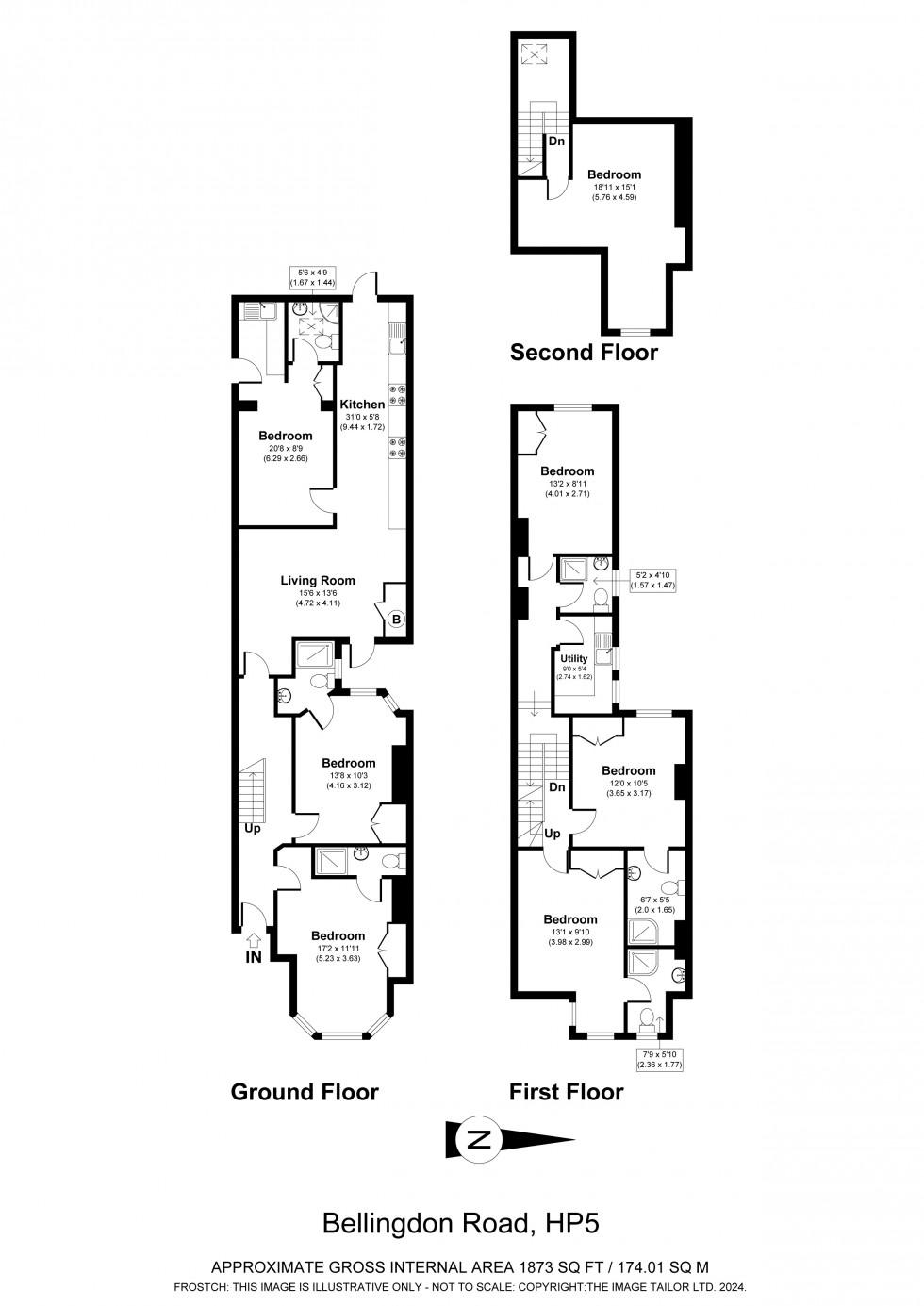 Floorplan for Chesham, Buckinghamshire, HP5